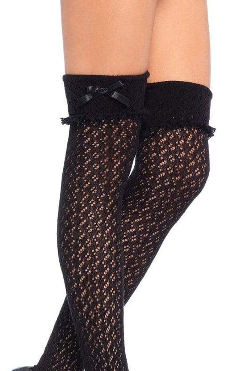 Widowbloom Crochet Thigh High Socks - Image 2
