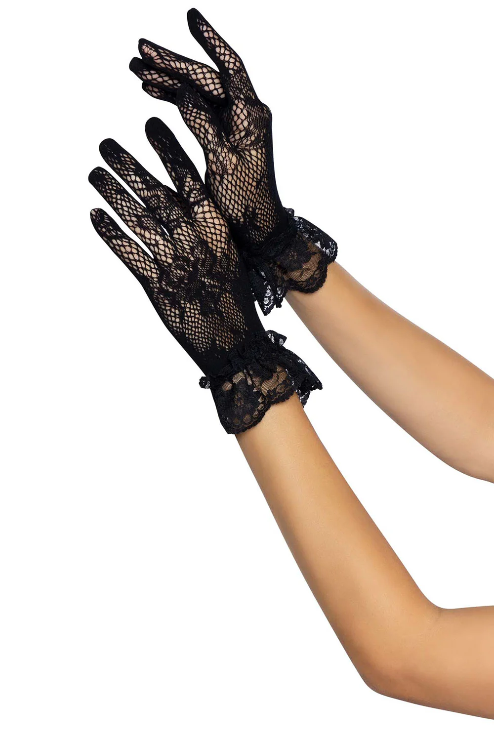 Widowed Wrist Length Lace Gloves