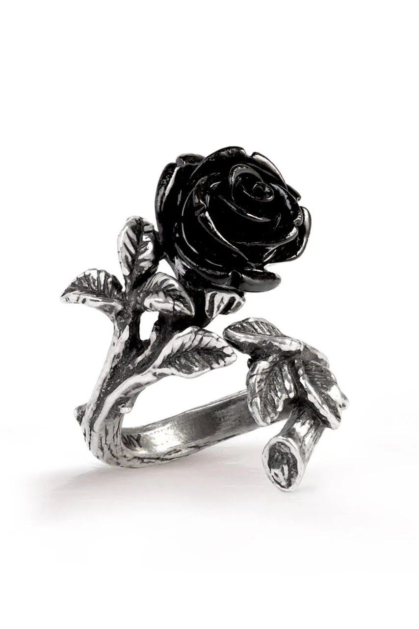 Wild Black Rose Ring