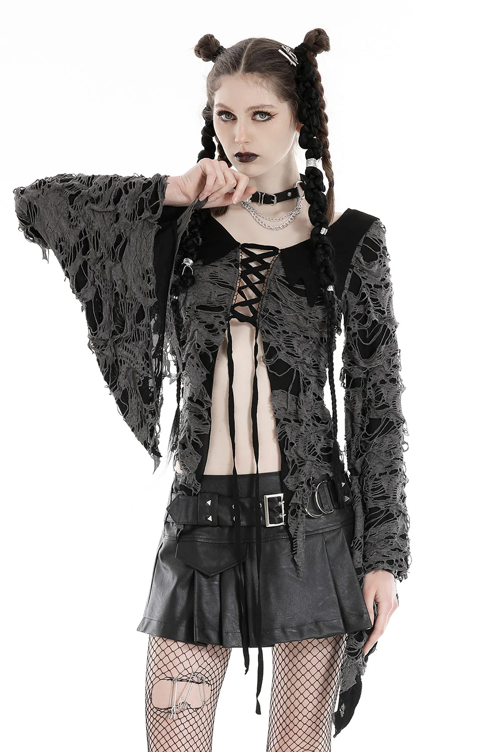Witch Bones Tattered Top - Image 2