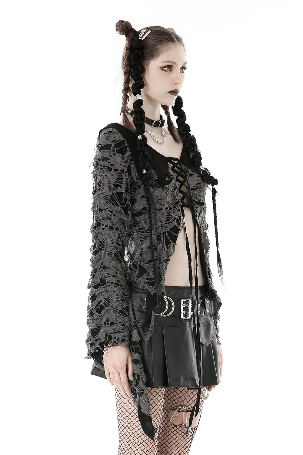 Witch Bones Tattered Top - Image 3