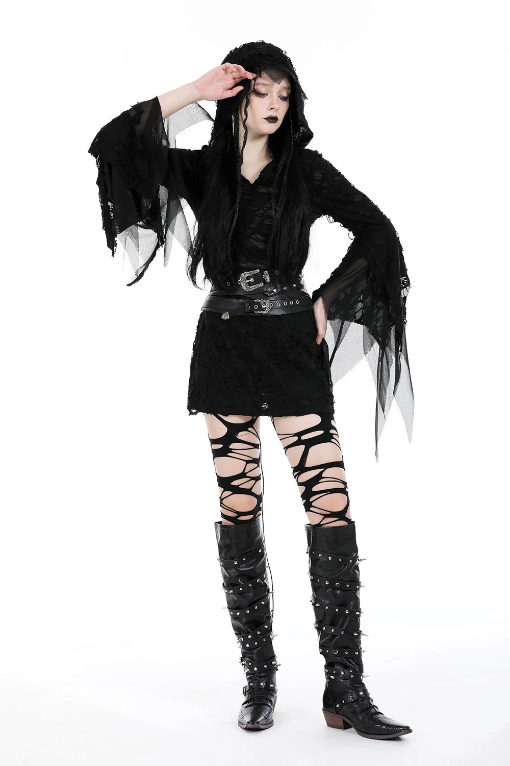 Witcher Hooded Distressed Dress - Image 5