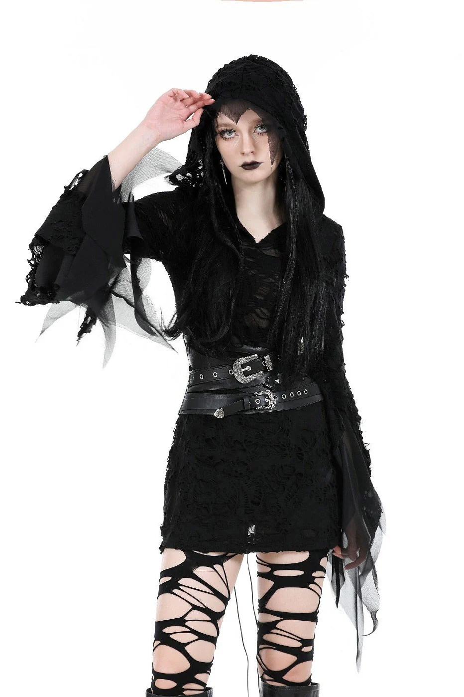 Witcher Hooded Distressed Dress - Image 7