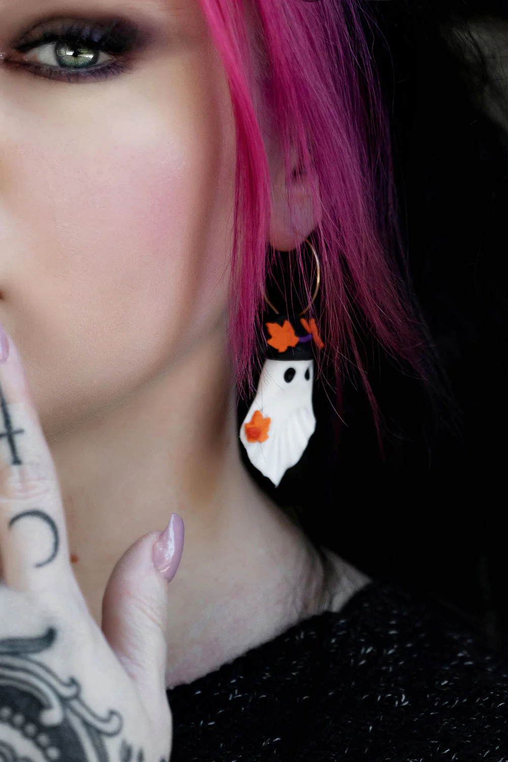 Witching Hour Ghost Earrings - Image 4