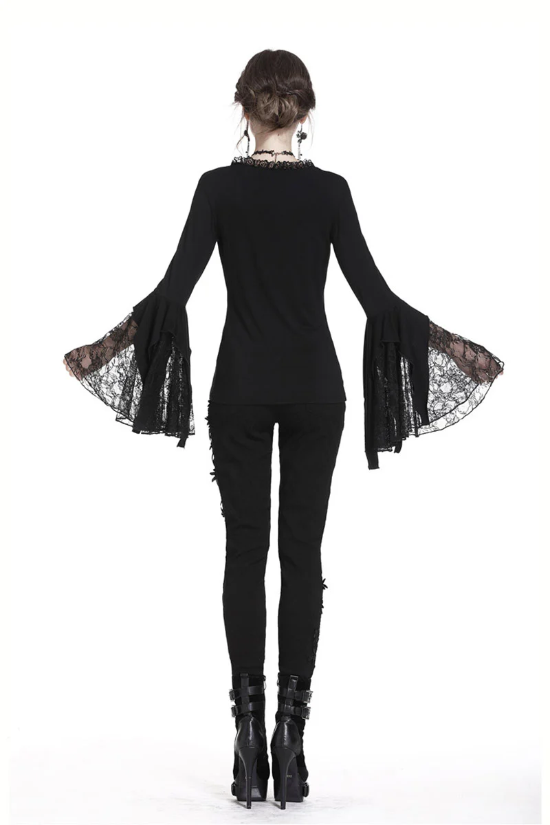 Witching Hour Lace Bell Sleeve Top - Image 10