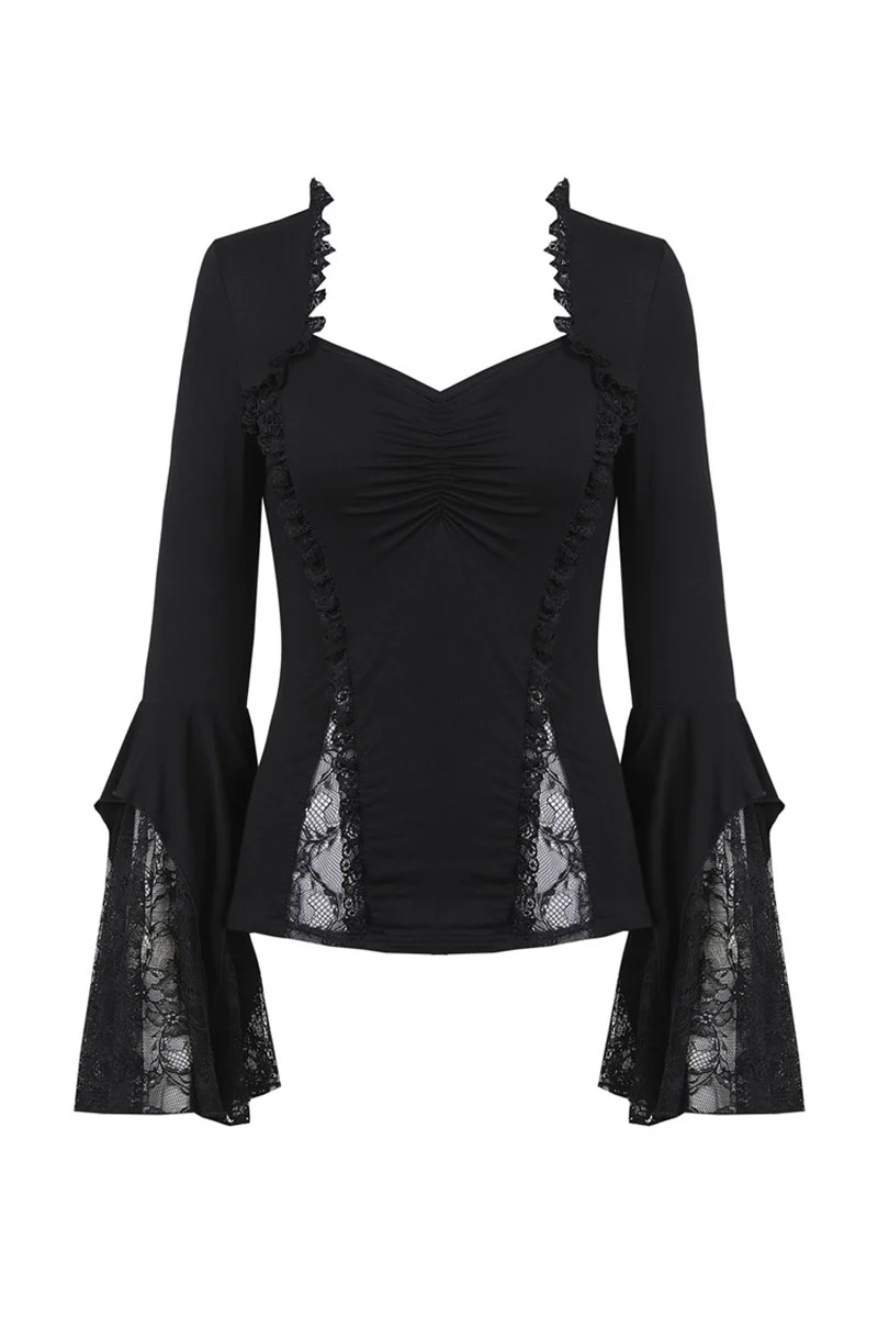 Witching Hour Lace Bell Sleeve Top - Image 11