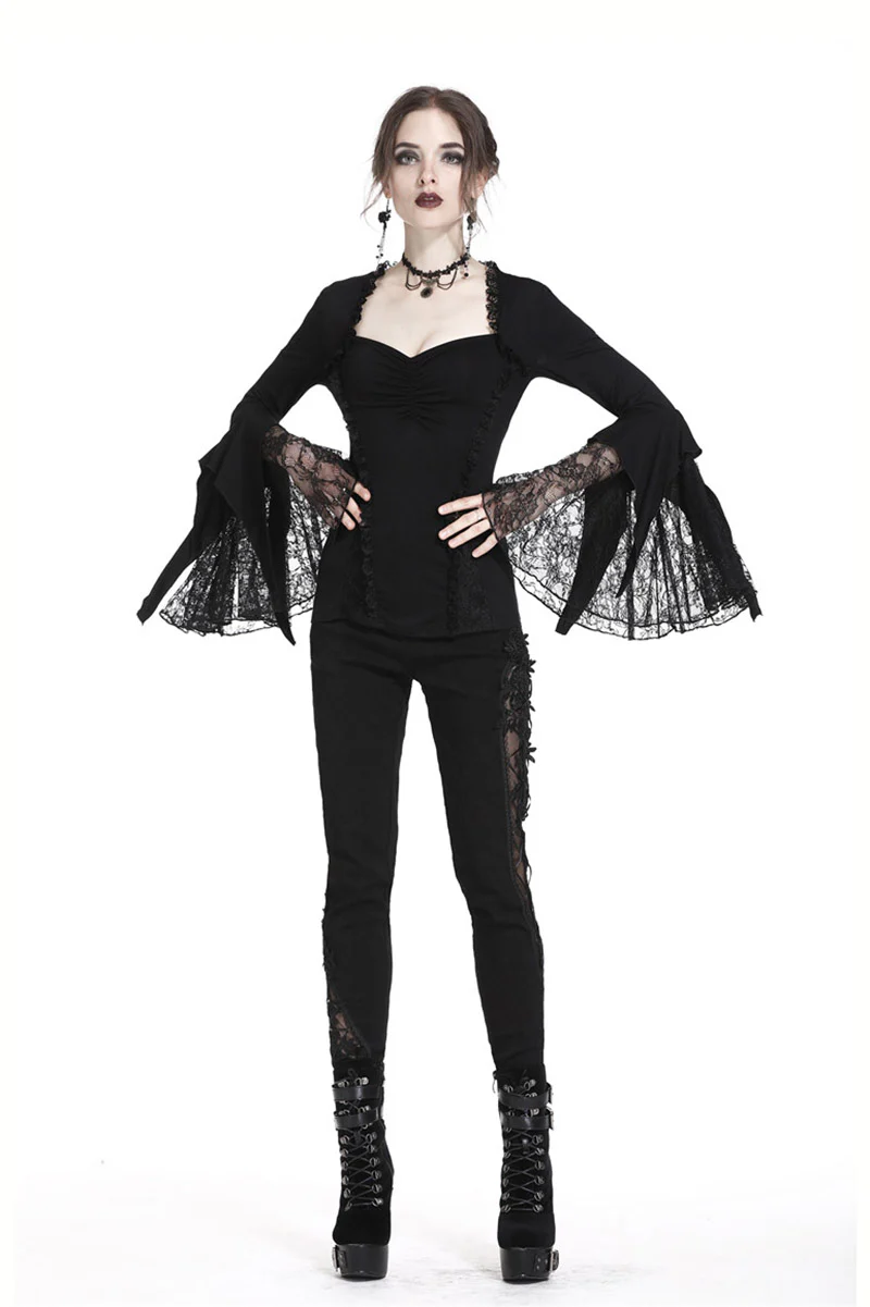 Witching Hour Lace Bell Sleeve Top - Image 2