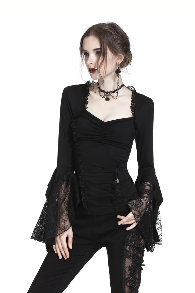 Witching Hour Lace Bell Sleeve Top - Image 5