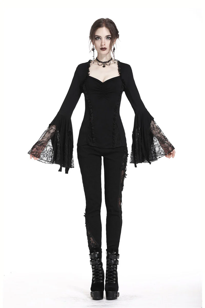 Witching Hour Lace Bell Sleeve Top - Image 6
