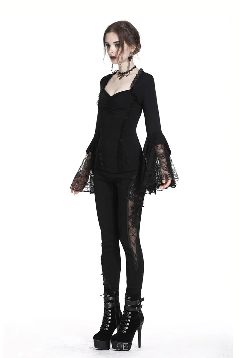 Witching Hour Lace Bell Sleeve Top - Image 8