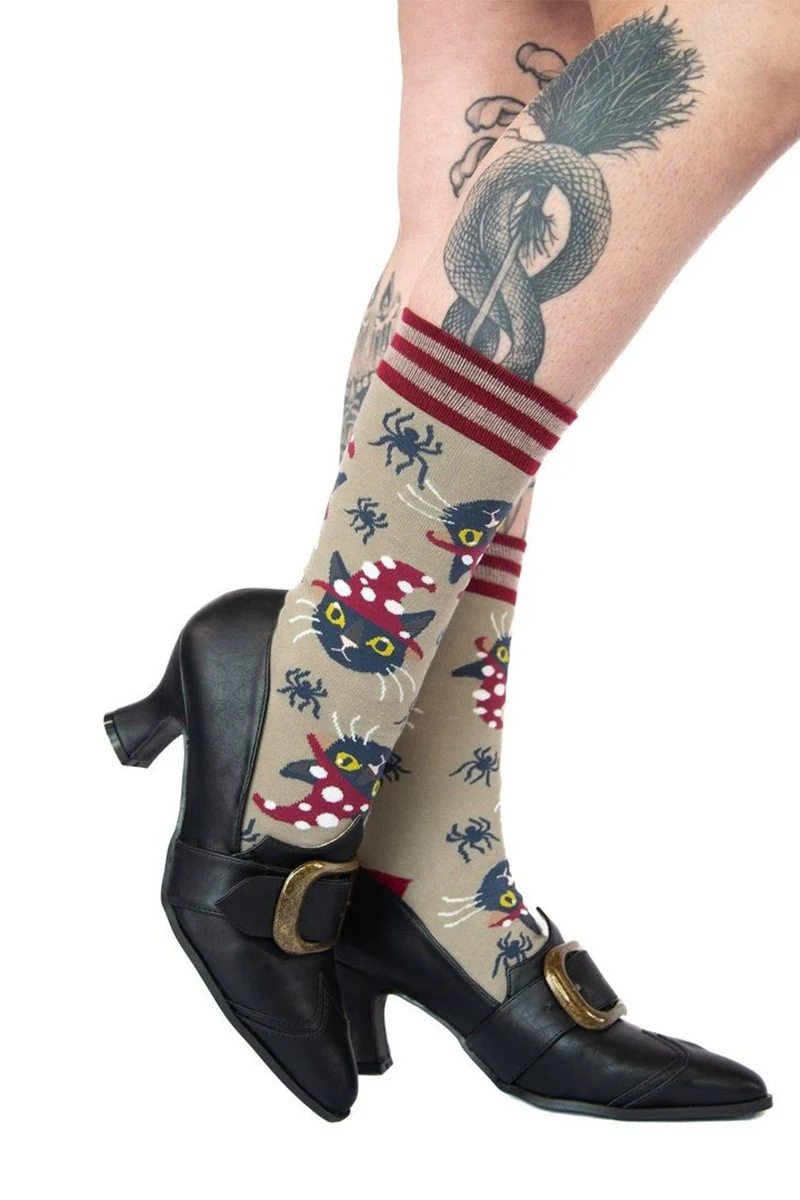 Witchy Whiskers Crew Socks - Image 11