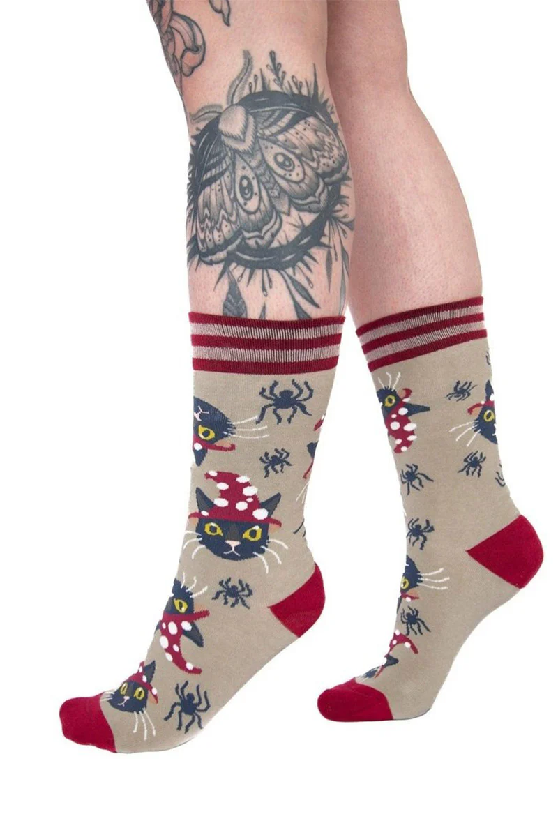 Witchy Whiskers Crew Socks - Image 5
