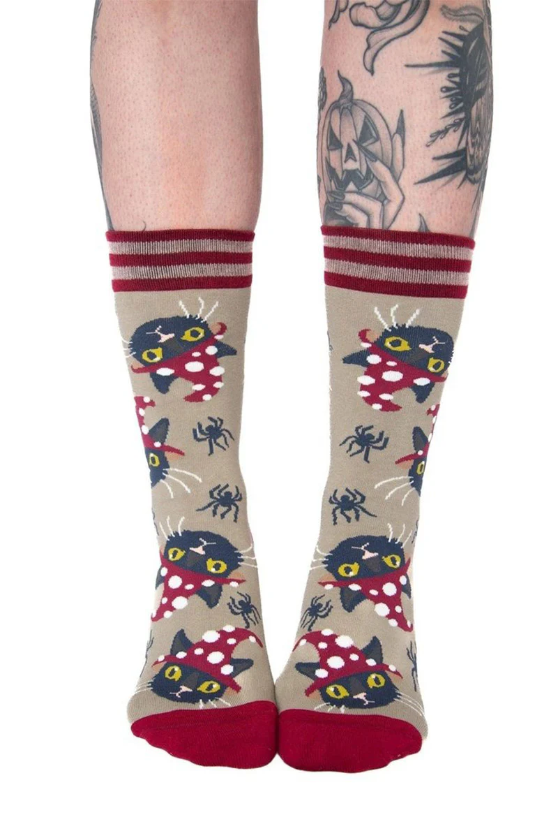 Witchy Whiskers Crew Socks - Image 6