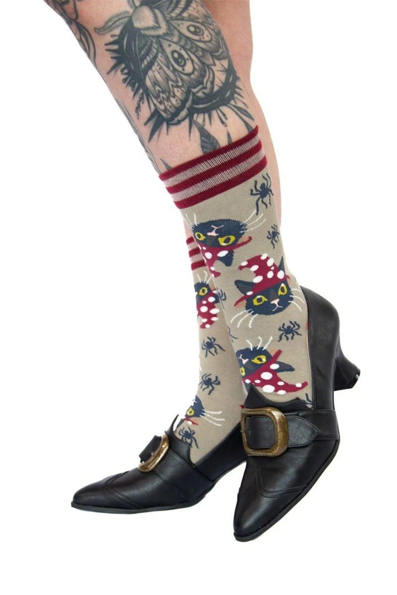Witchy Whiskers Crew Socks - Image 9