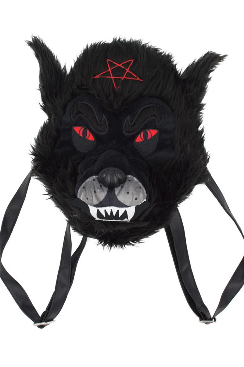 Wolfhead Plush Purse / Backpack