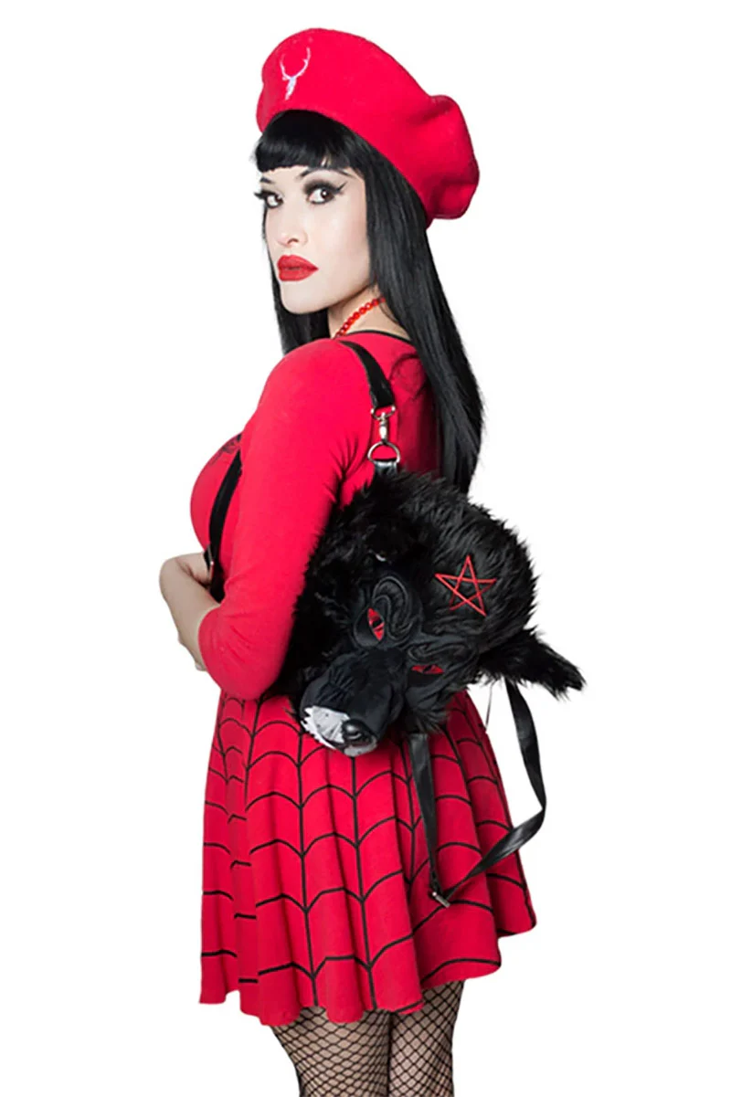 Wolfhead Plush Purse / Backpack - Image 2