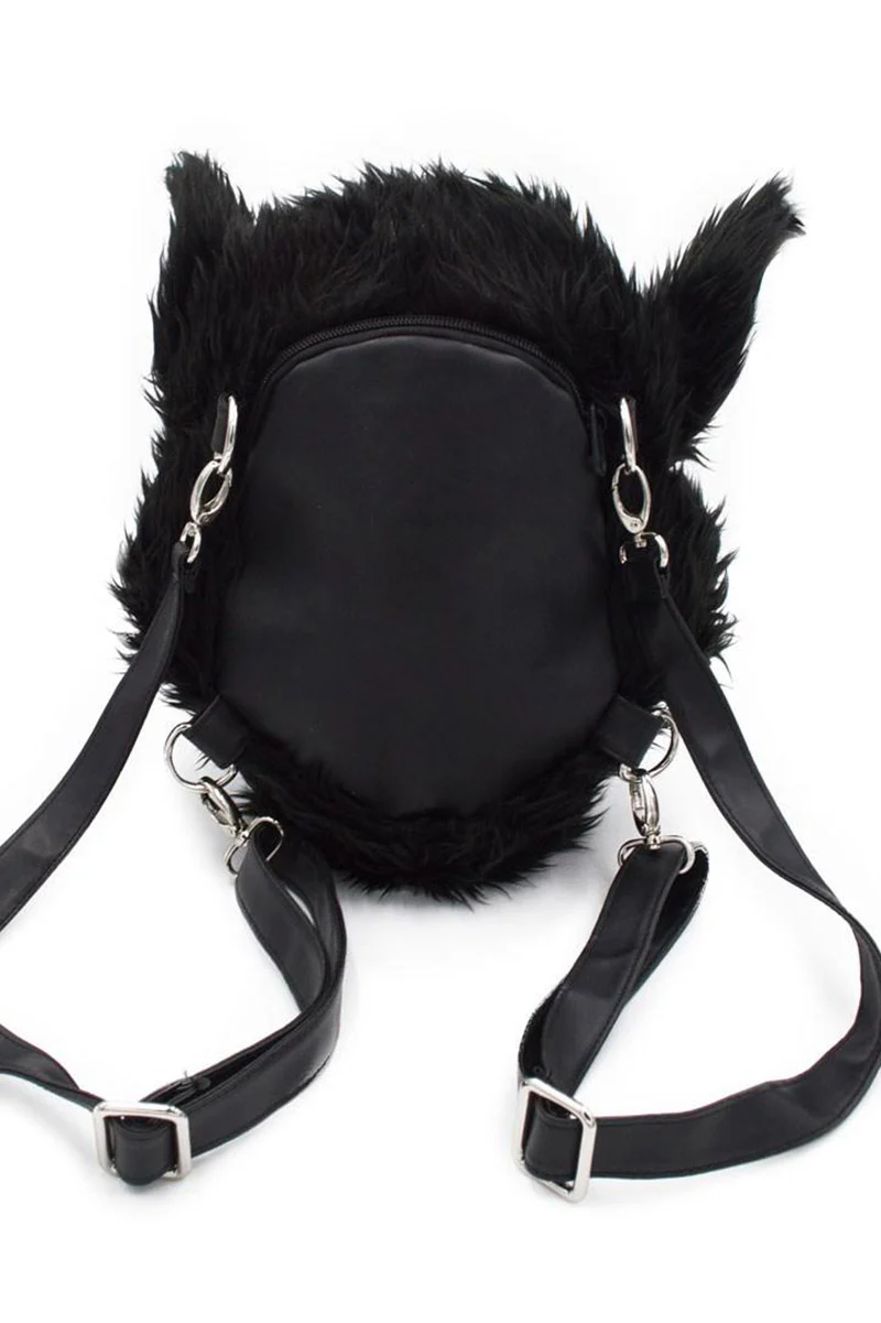 Wolfhead Plush Purse / Backpack - Image 4