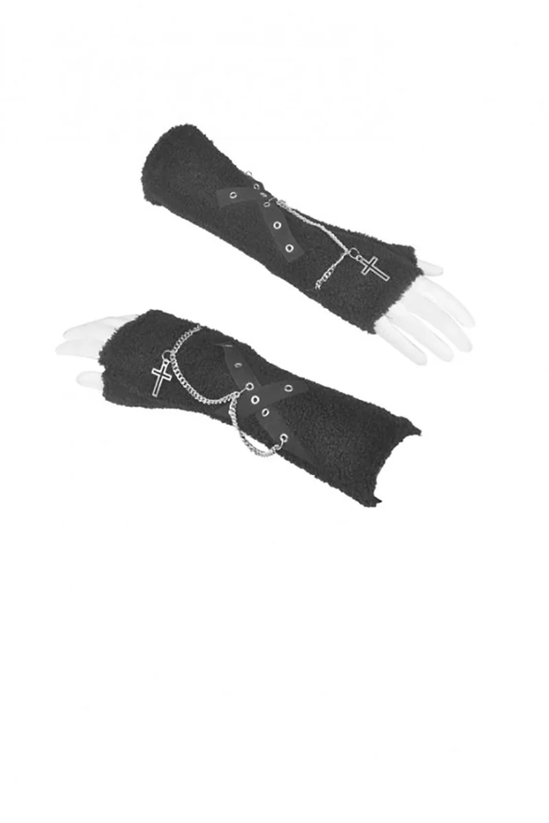 Wooly Grunge Goth Arm Warmers - Image 3