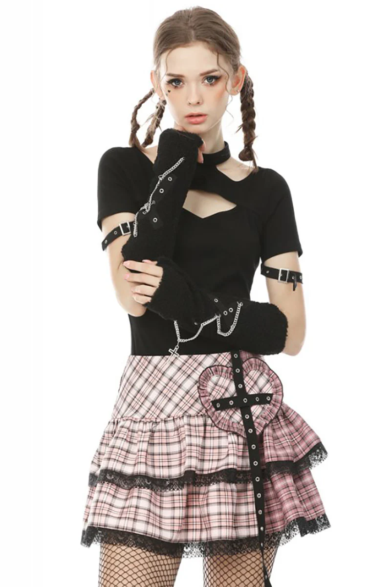 Wooly Grunge Goth Arm Warmers - Image 4