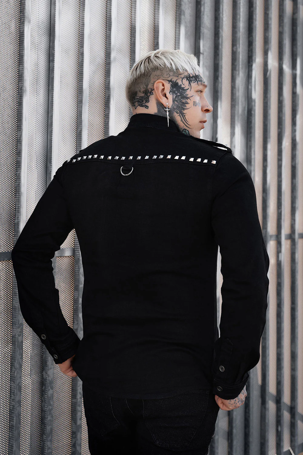 Wreckage Studded Shoulder Shirt - Image 3