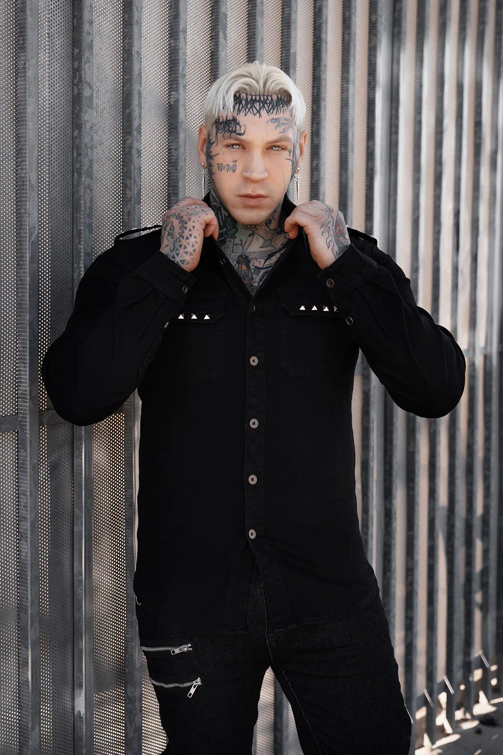 Wreckage Studded Shoulder Shirt - Image 9