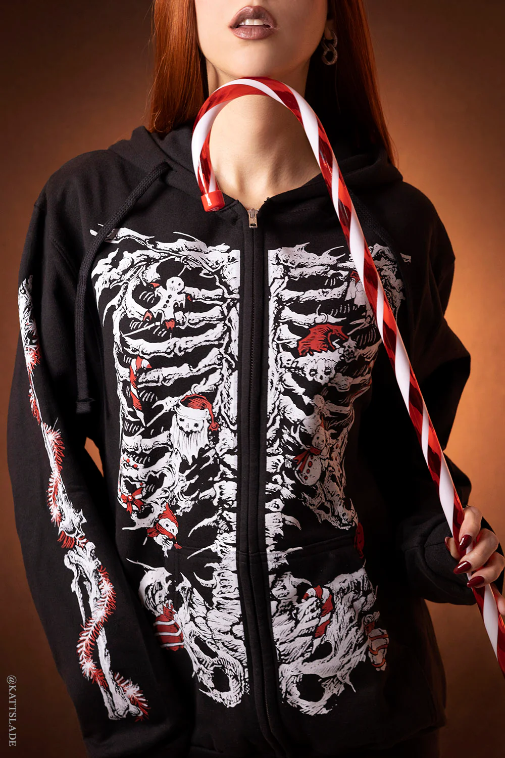 Xmas Skeleton Hoodie - Image 6