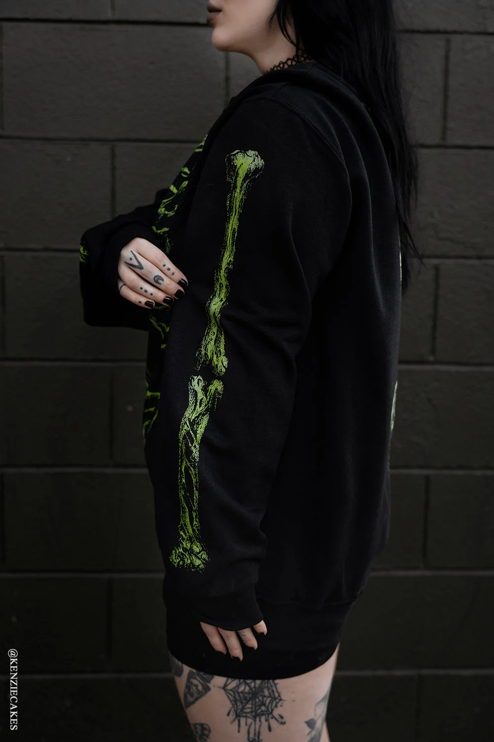Zombie Rot Skeleton Sweatshirt [Monster Green] - Image 3
